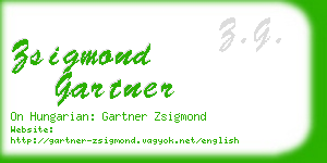 zsigmond gartner business card